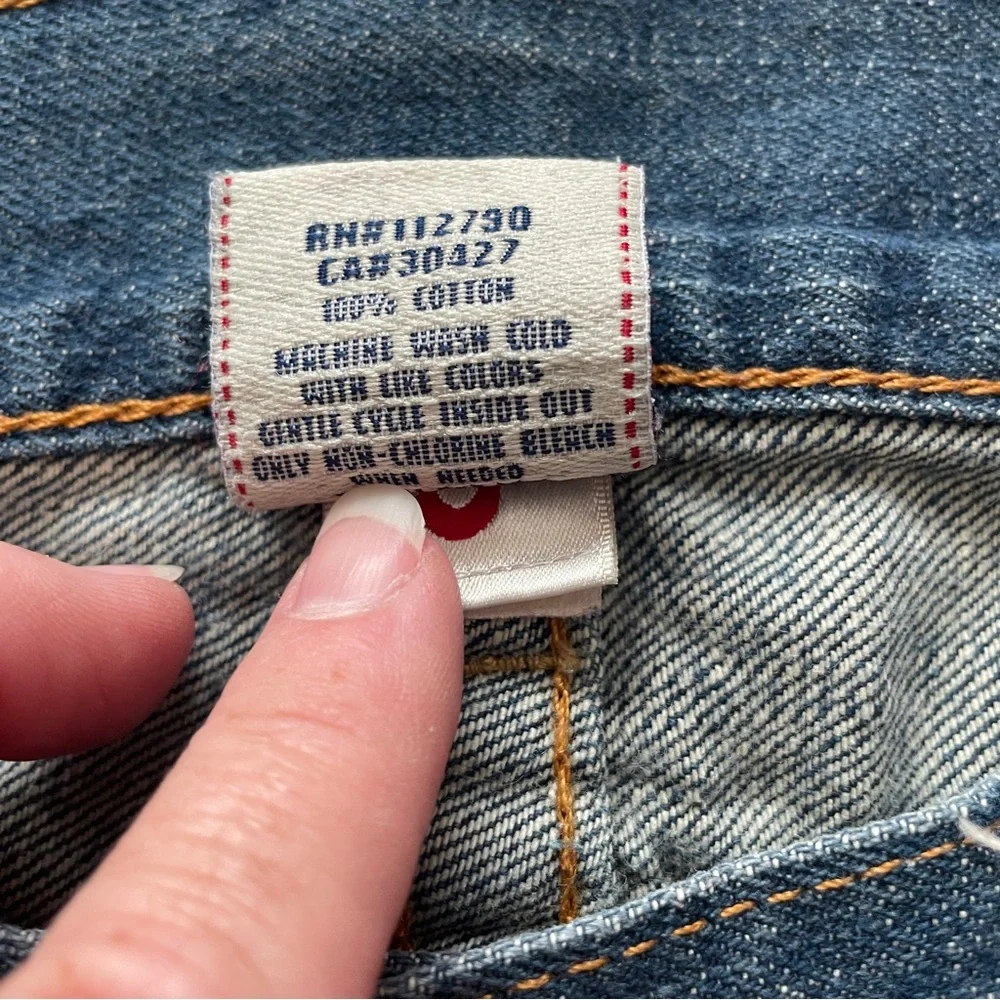 Y2K True Religion Men’s Blue straight leg Denim Jeans 36
